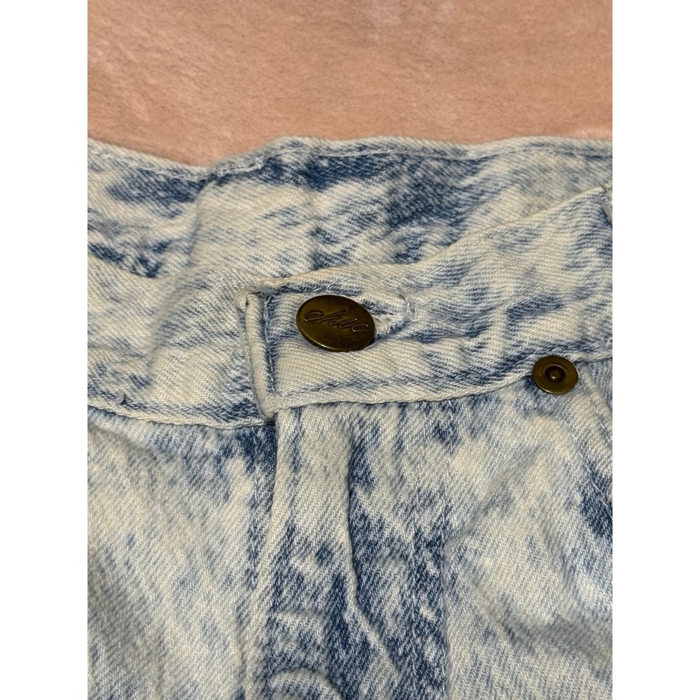 Vintage 90's Chic Womens Blue Acid Wash High Waist Jeans Size 8 pet Made in USA - Picture 5 of 11